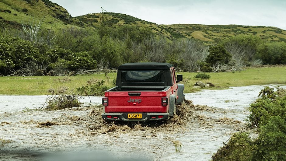 2020 Jeep Gladiator crossing river