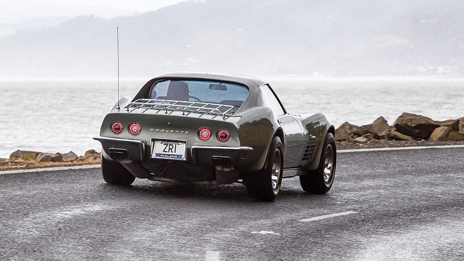 1972 Corvette Stingray LT-1 driving on coast road