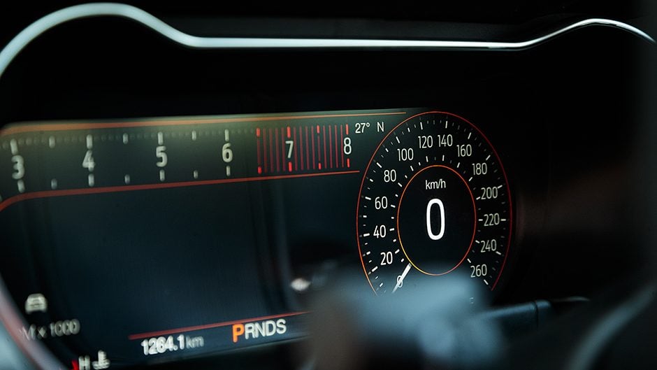 2020 Ford Mustang 2.3L speedo