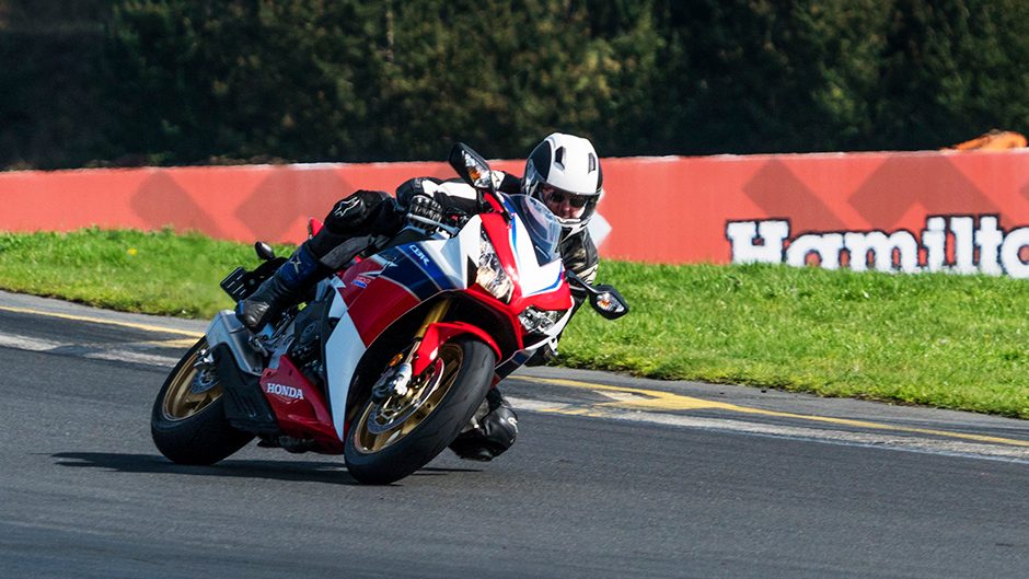 2017 Honda CBR1000RR riding on racetrack