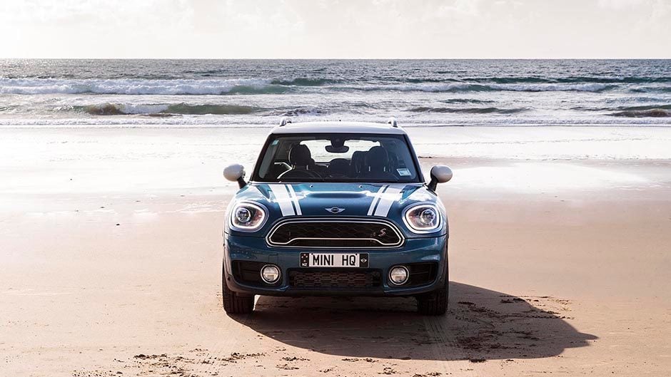 2017 Mini Cooper S Countryman parked on beach