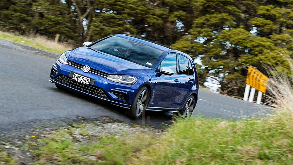VW Golf R cornering