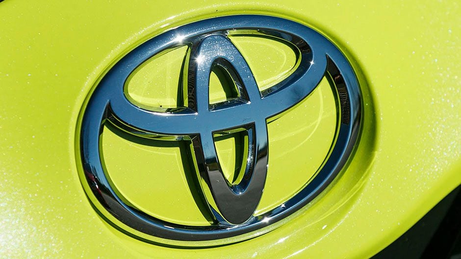 A Toyota badge
