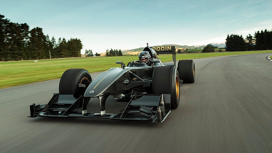 Rodin FZed really close to camera on race track