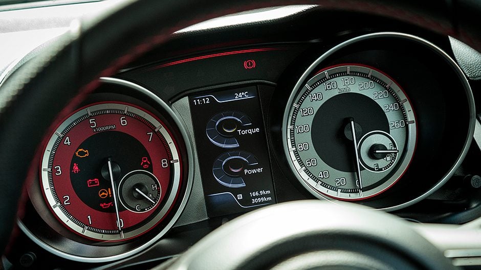 2018 Suzuki Swift Sport dials