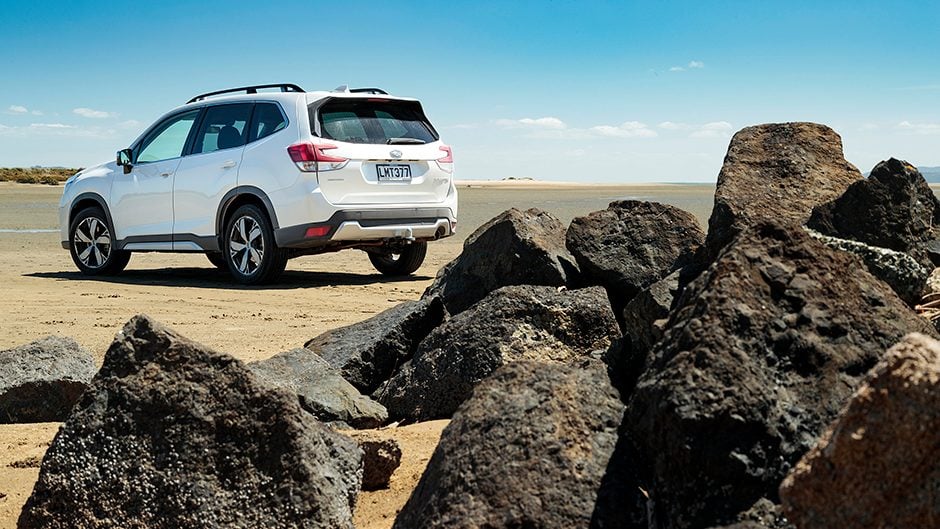 2018 Subaru Forester Premium parked on beach