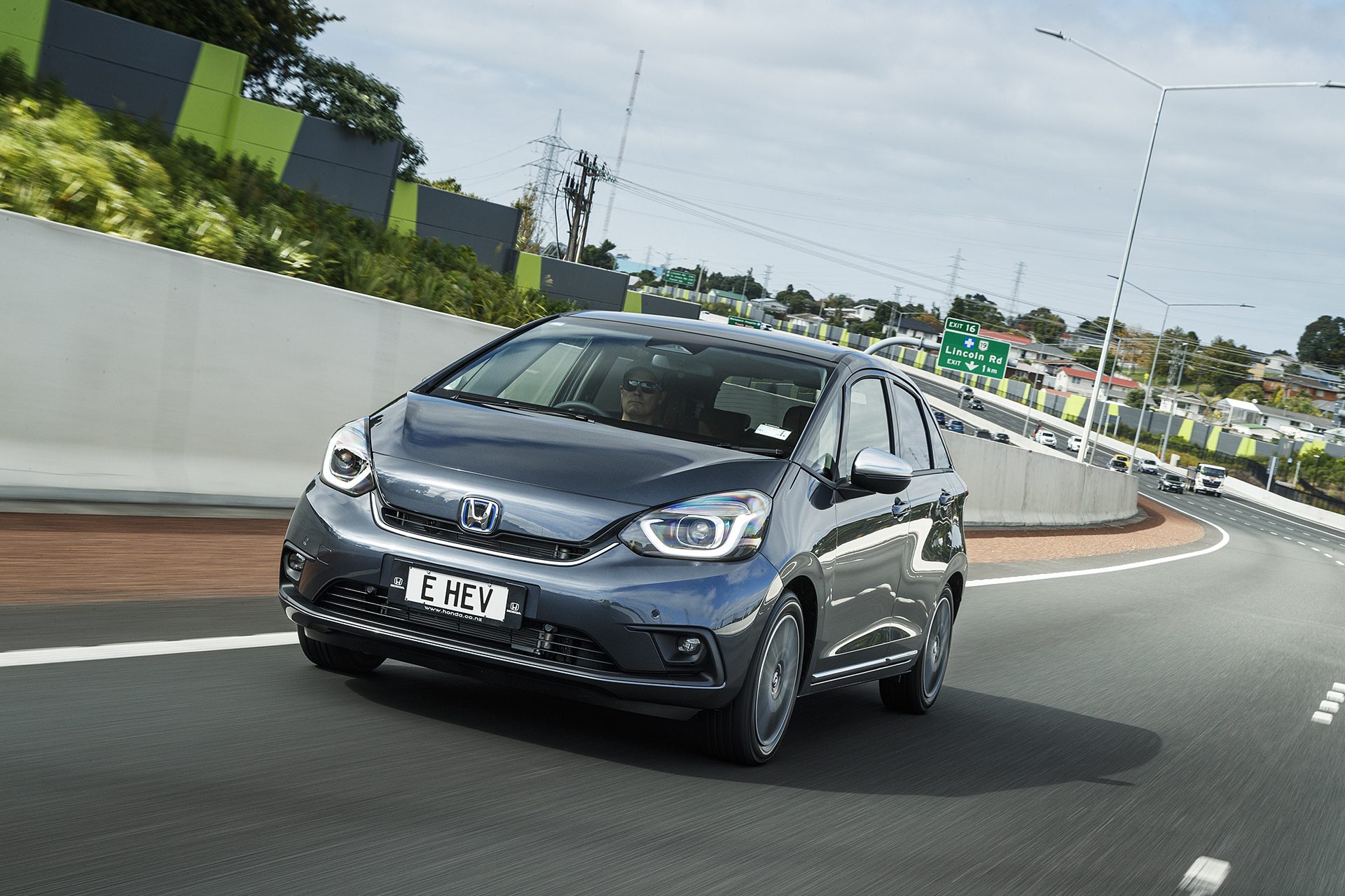 Honda Jazz e:HEV Luxe driving on road