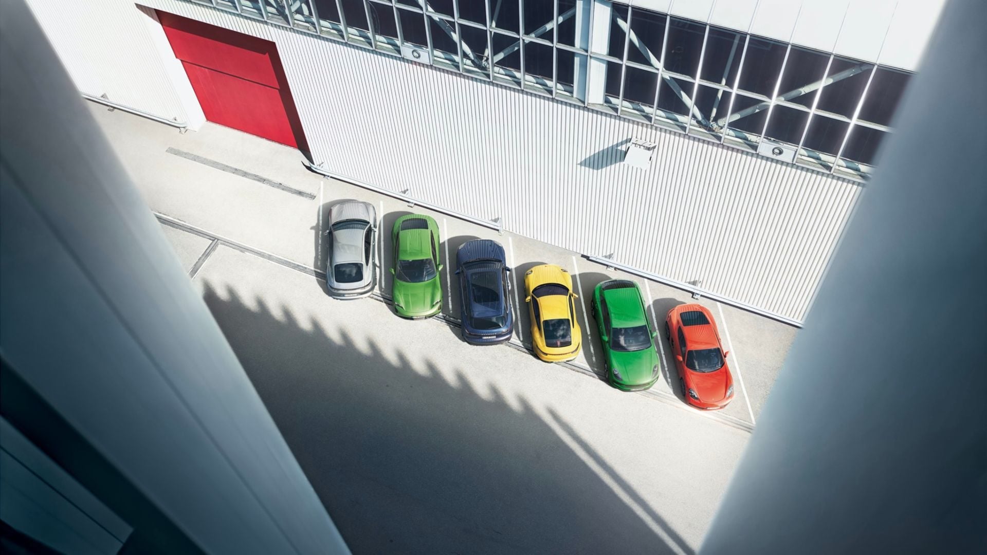 Current Porsche model lineup from above