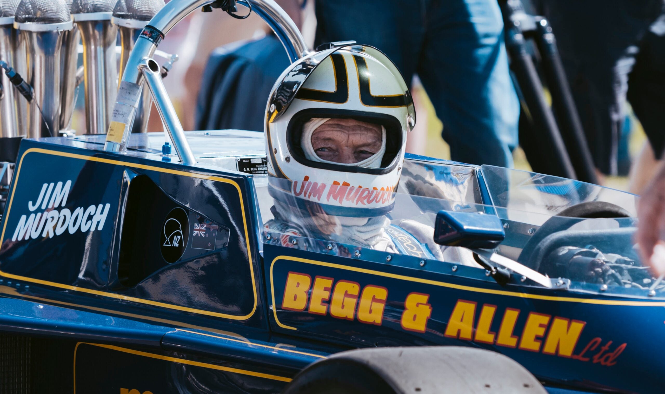 Jim Murdoch in George Begg open-wheel racecar