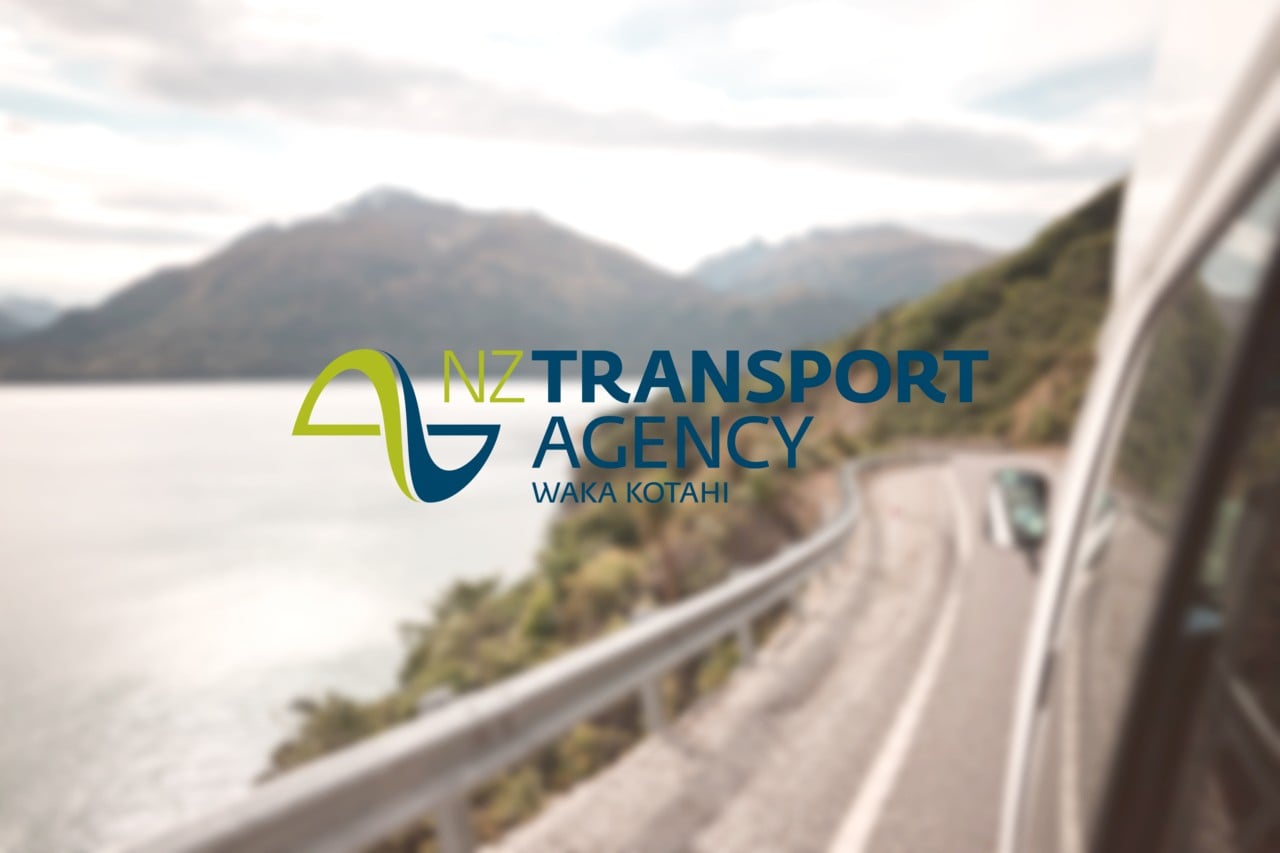 NZTA logo over New Zealand road