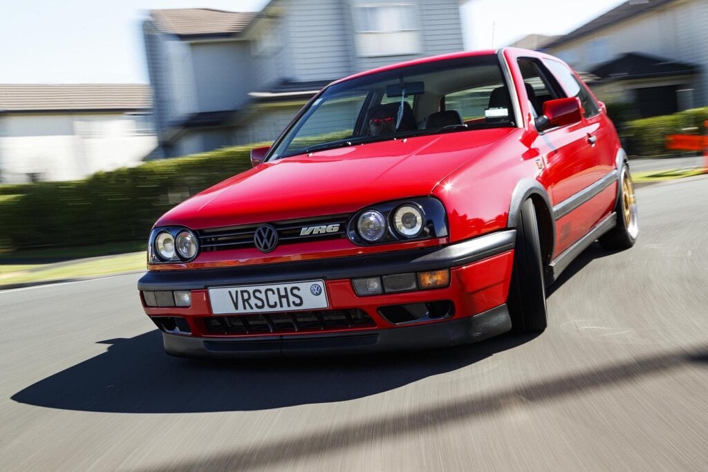1993 VW Golf VR6 driving through streets