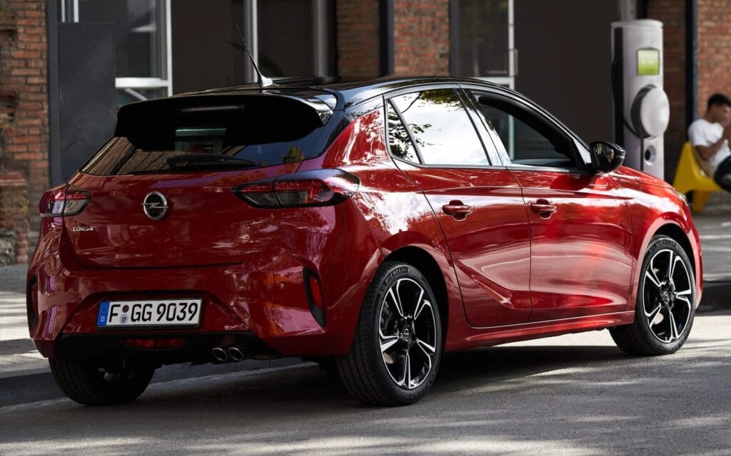 Opel Corsa rear three quarter view