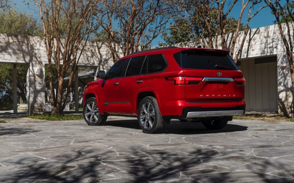 Toyota Sequoia rear three quarter view