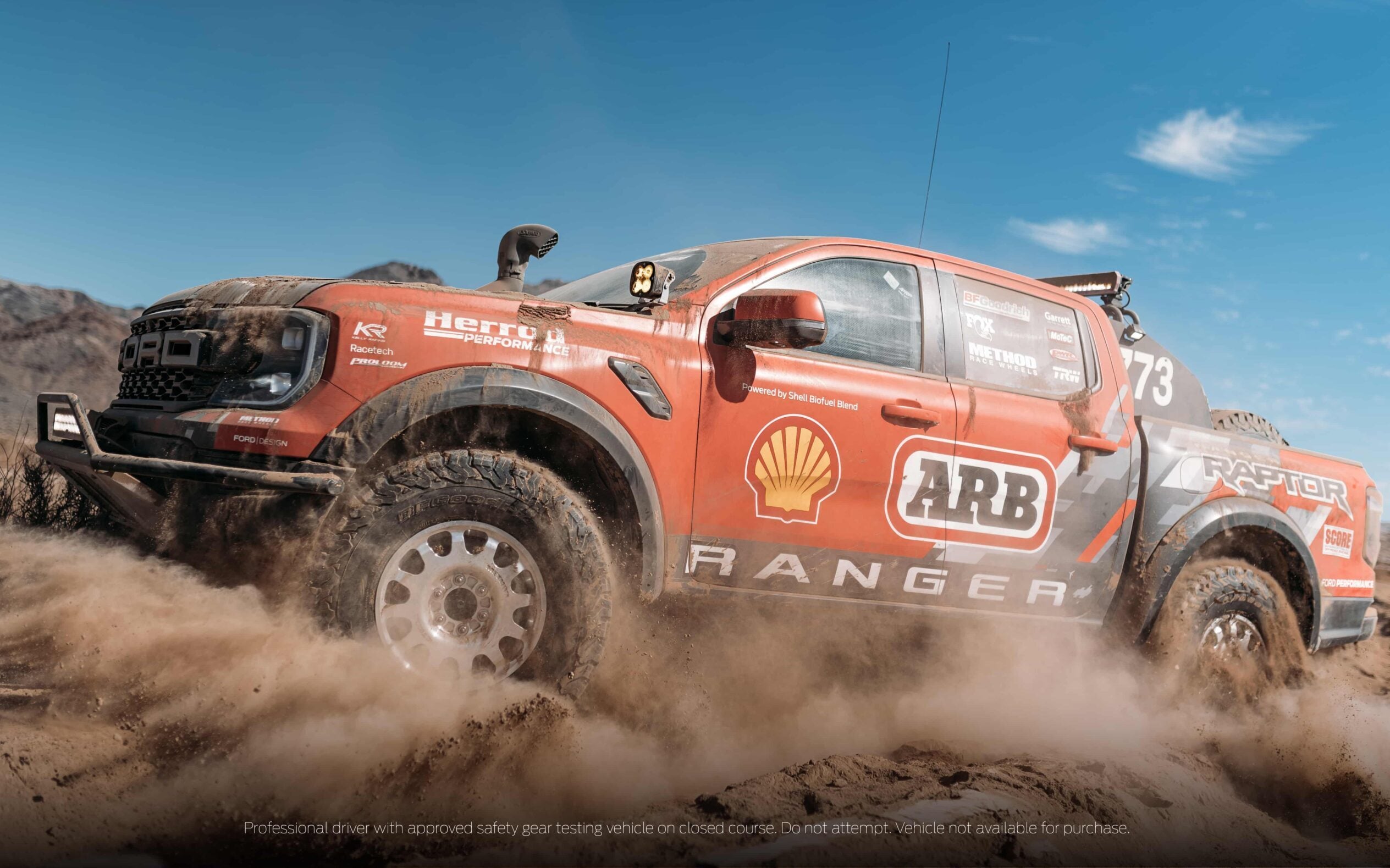Ford Ranger Raptor Baja racer action shot