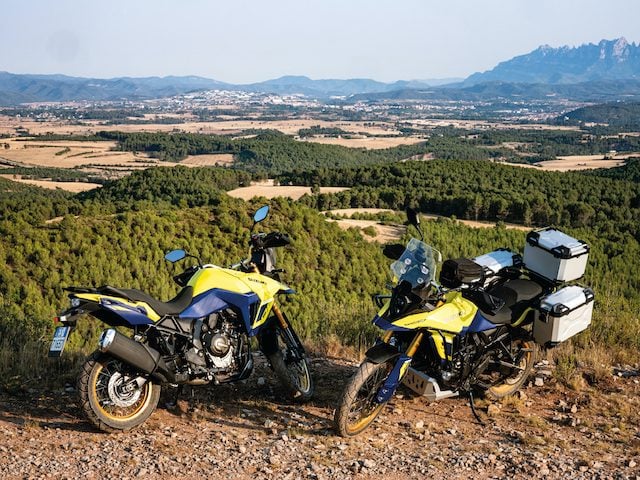 Suzuki V-Strom 800DE on hilltop
