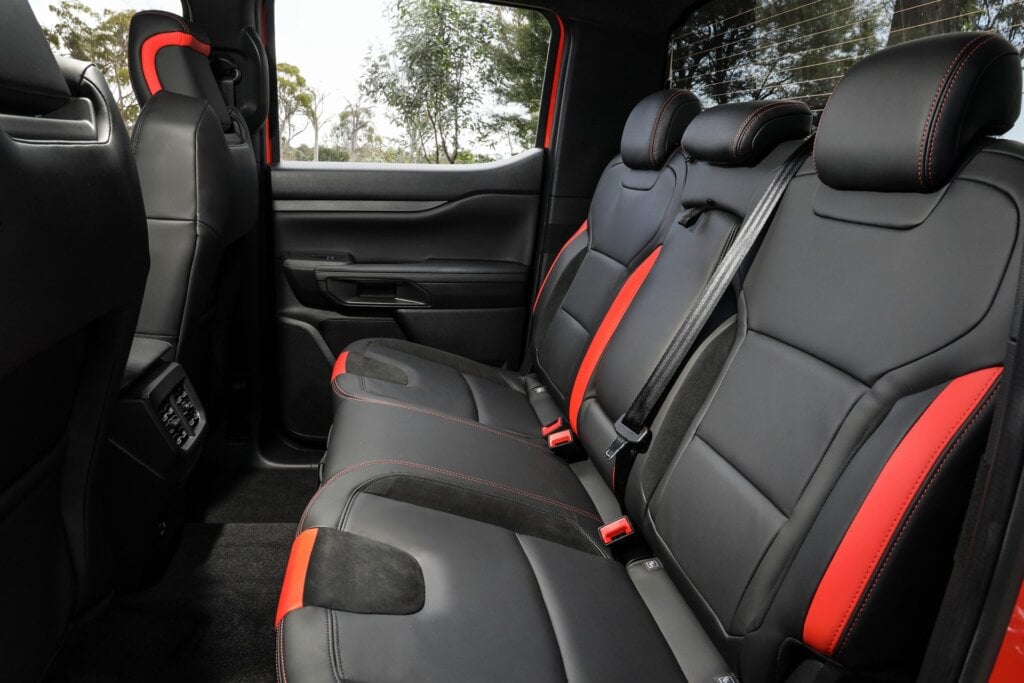 2022 Ford Ranger Raptor back seat