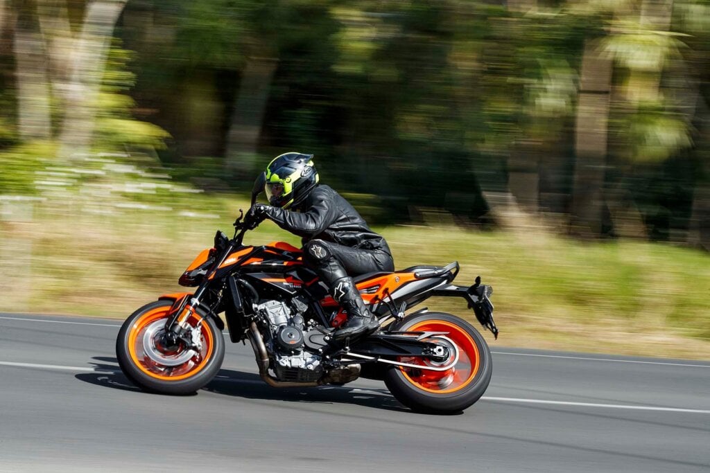 KTM 890 Duke GP side action