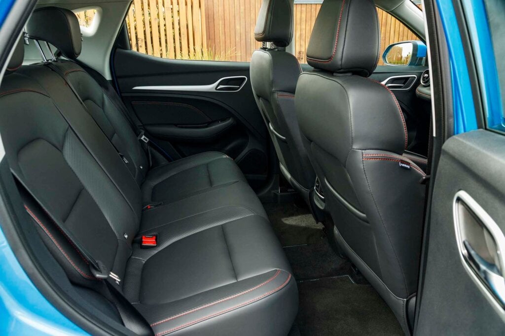 MG ZS Essence EV back seat