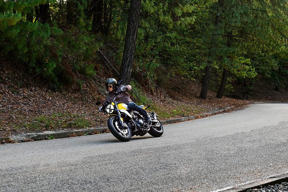 Ducati Scrambler on road
