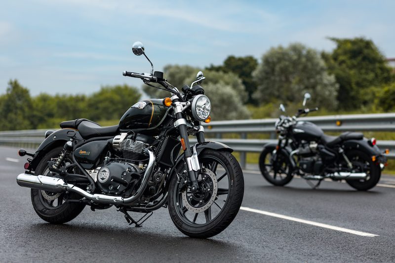 Royal Enfield Super Meteor 650 parked on road
