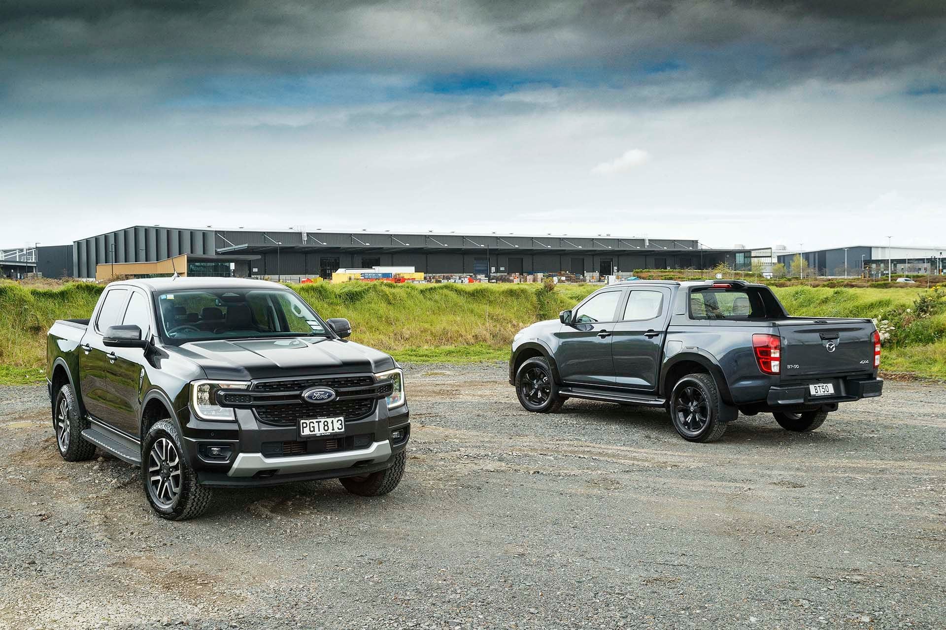 Ford Ranger Sport vs 2022 Mazda BT-50 Takami front static