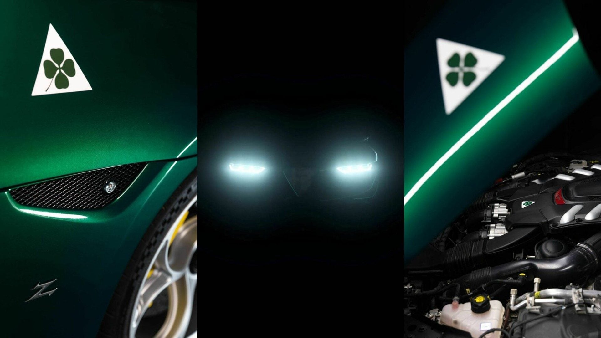 Alfa Romeo Giulia SWB Zagato teaser collage