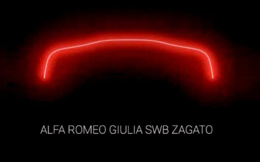 Alfa Romeo Giulia SWB Zagato rear light teaser