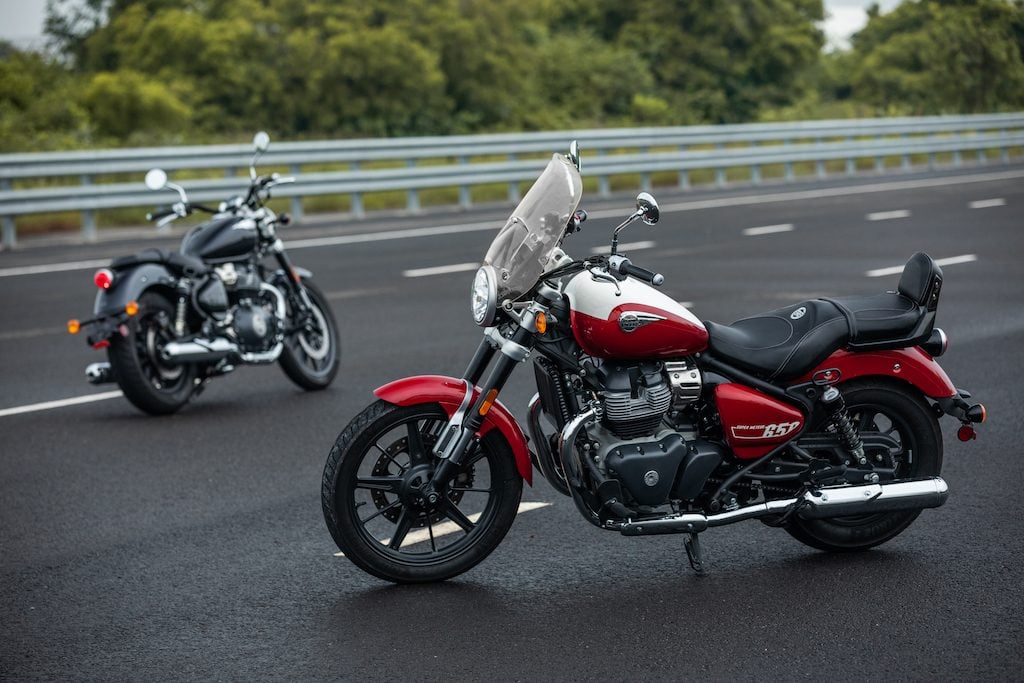 Royal Enfield Super Meteor 650 on motorway