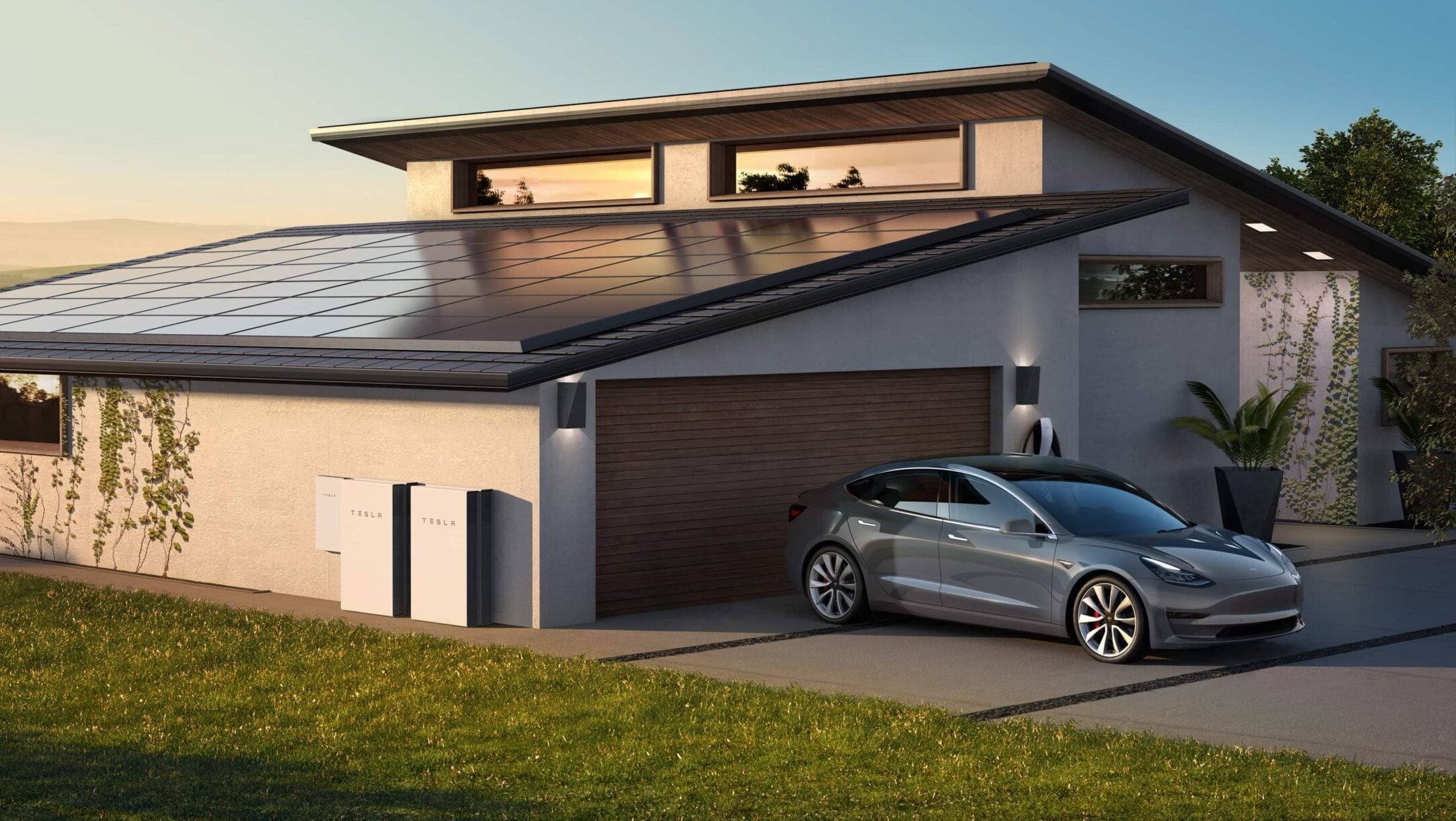 Tesla Model 3 charging at house