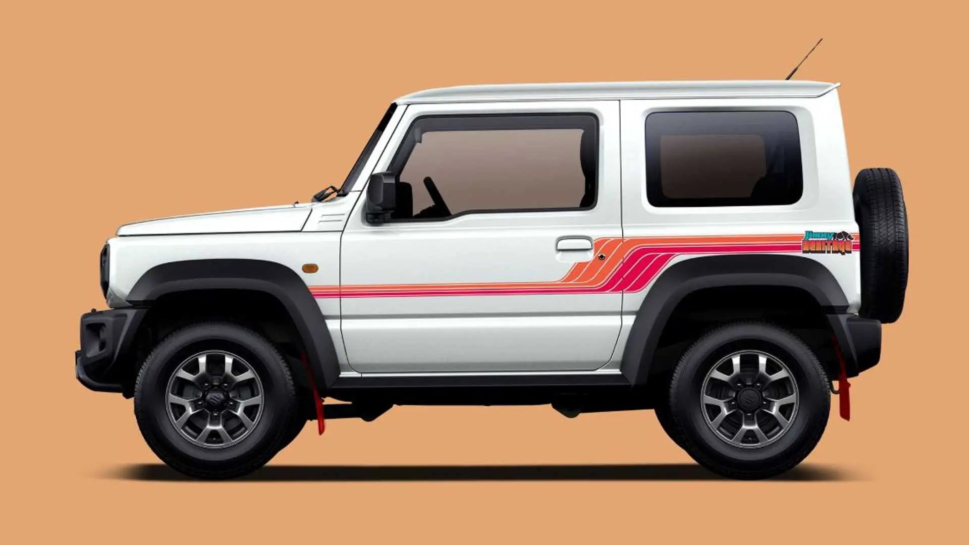 Suzuki Jimny Heritage edition side view white
