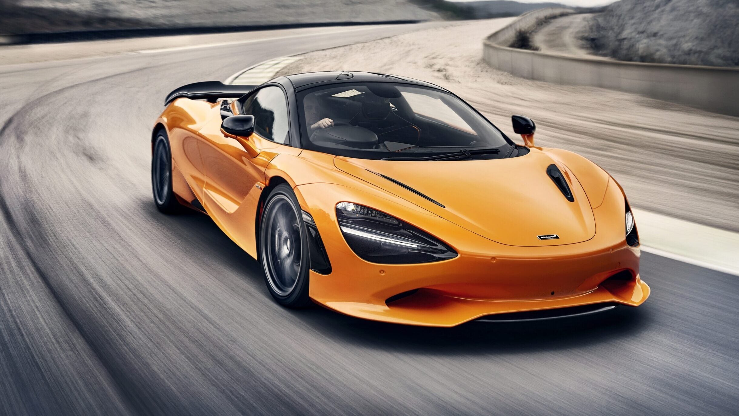 McLaren 750S driving on track
