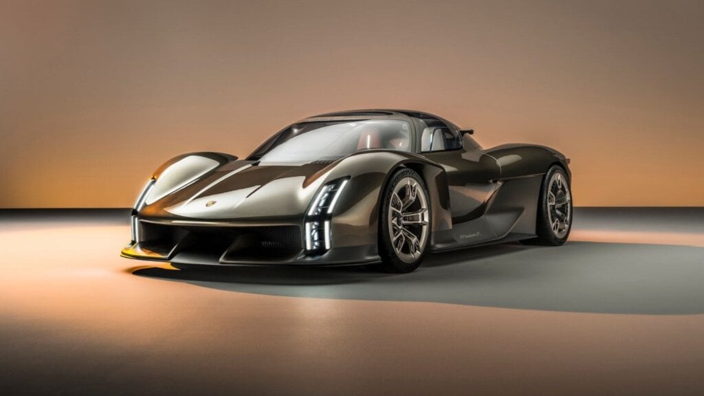 Porsche Mission X concept front three quarter view