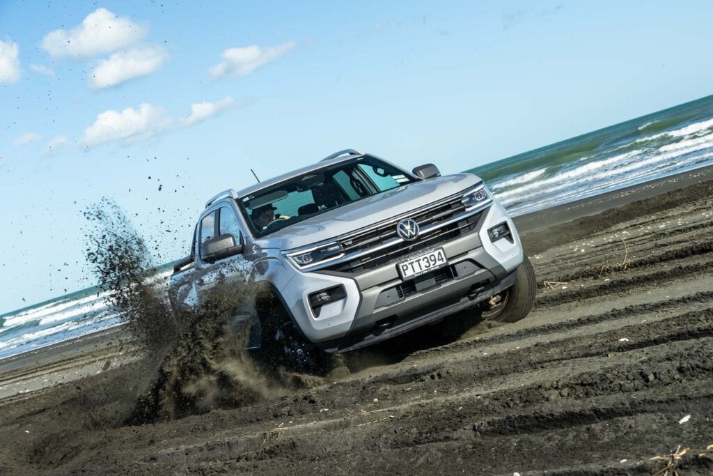 Volkswagen Amarok PanAmericana drifting in the sand