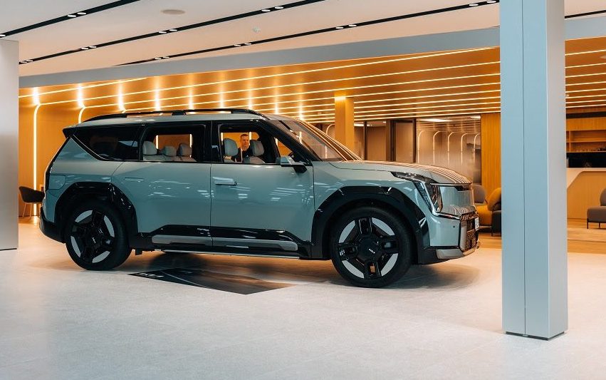 Kia EV9 in NZ showroom