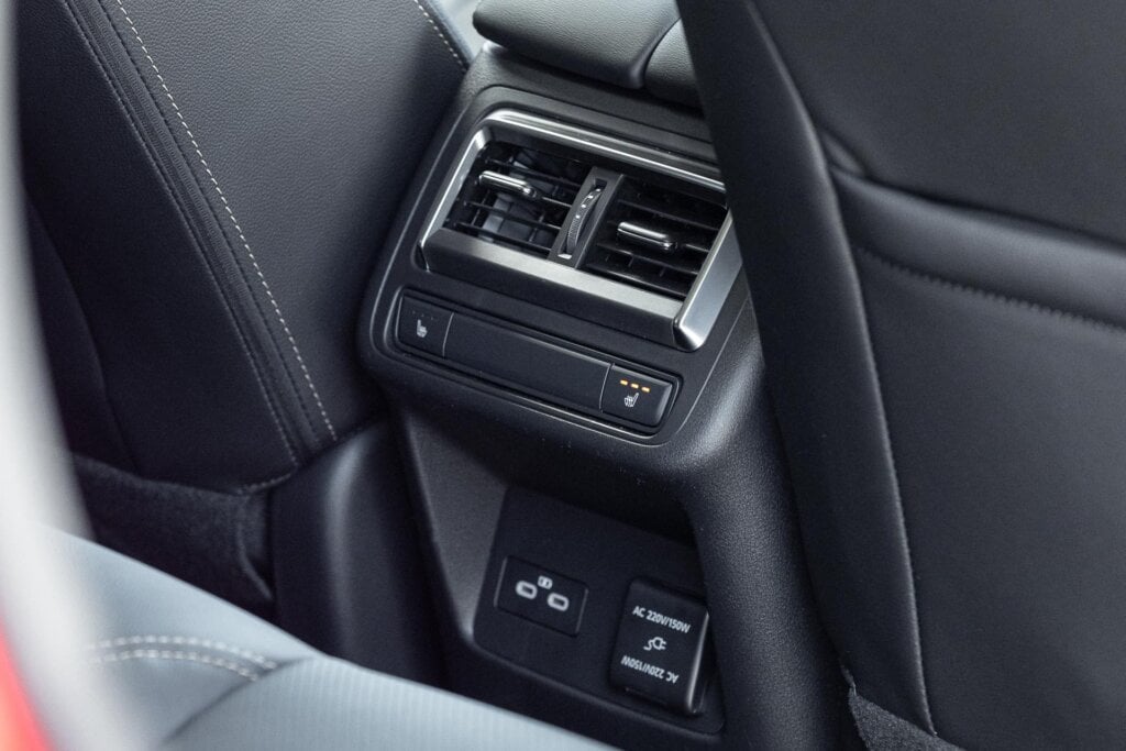 Rear seat controls in the Mazda CX-60 PHEV