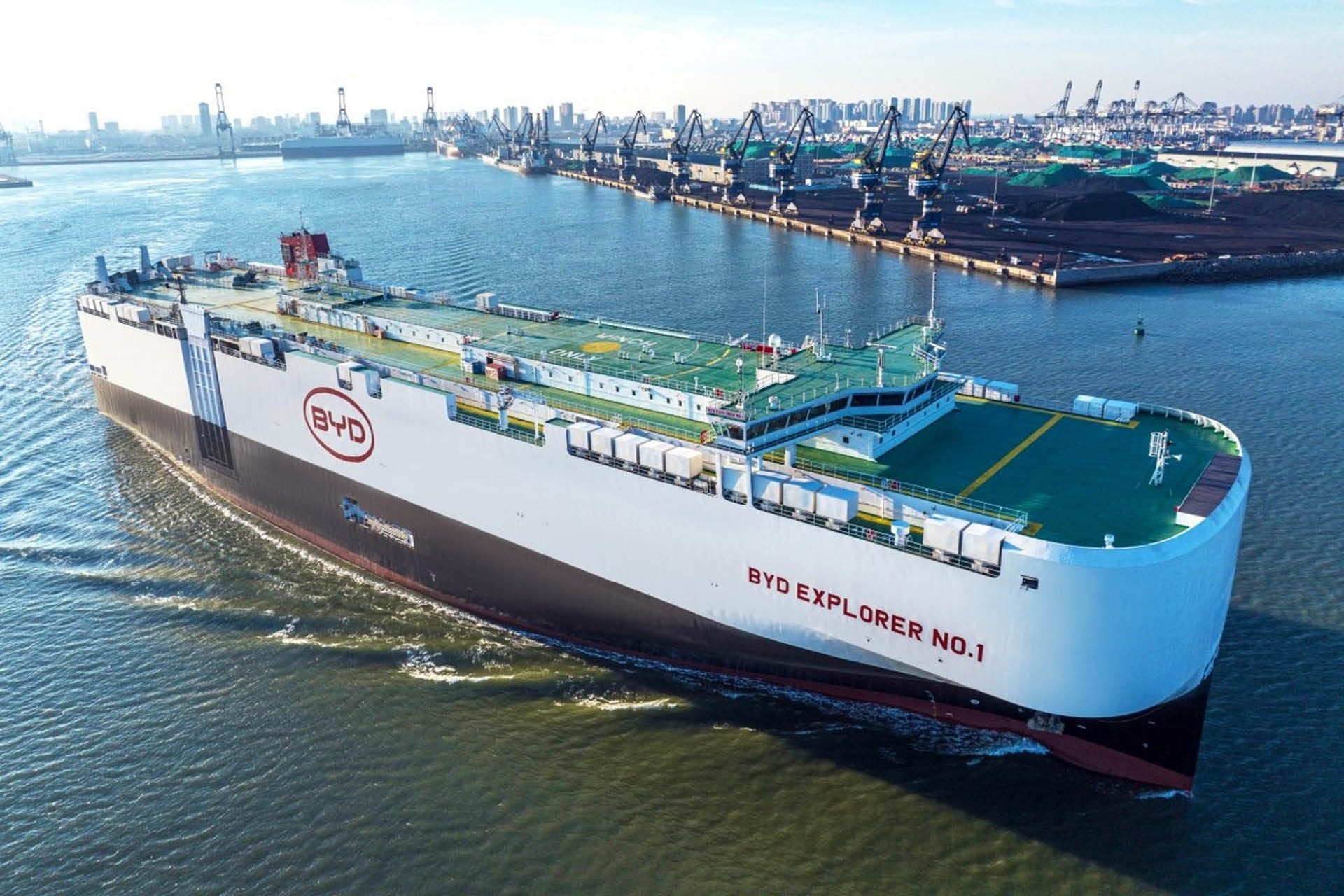 BYD Explorer No. 1 ship leaving port