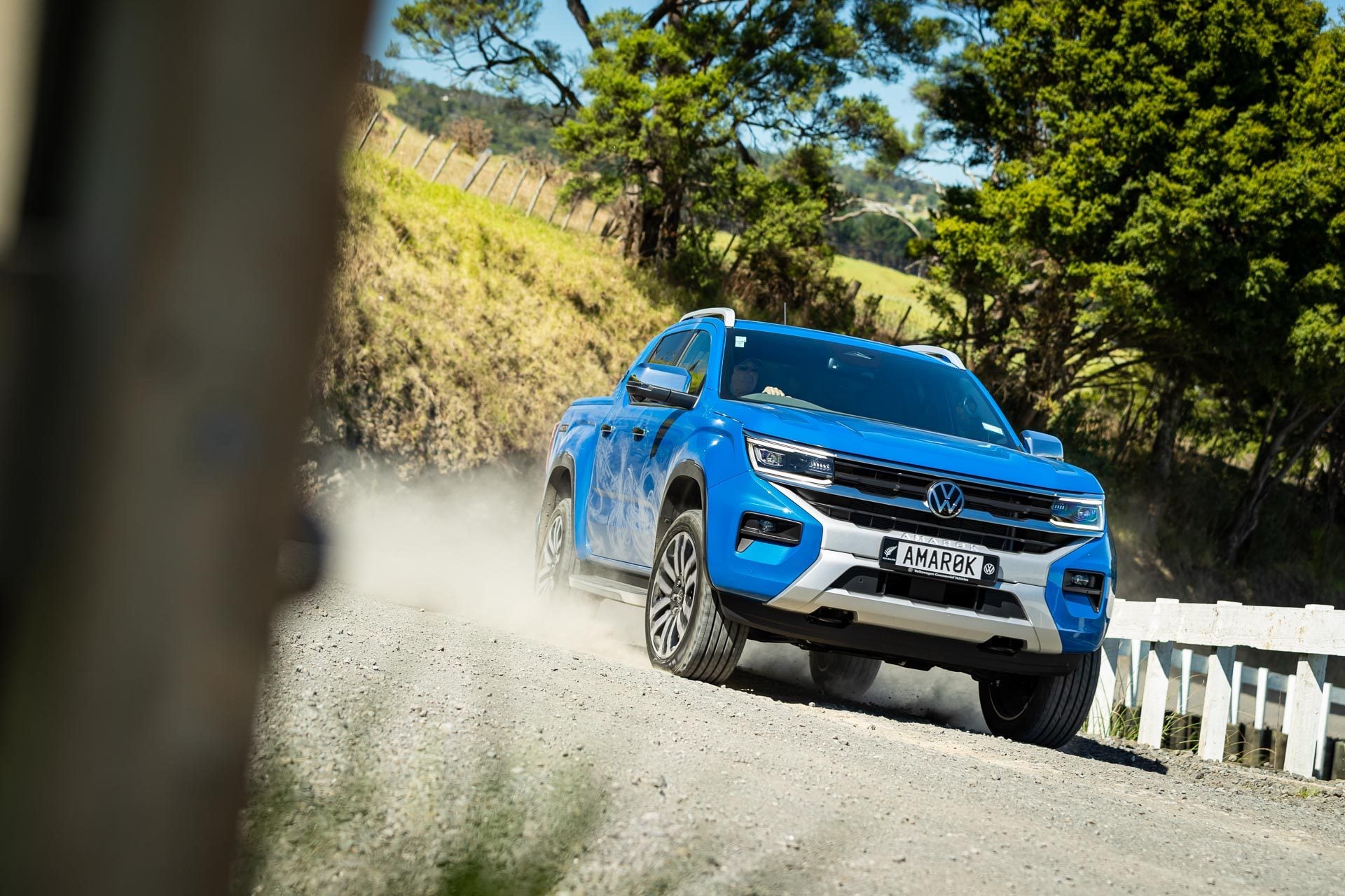Volkswagen Amarok Aventura cornering on gravel