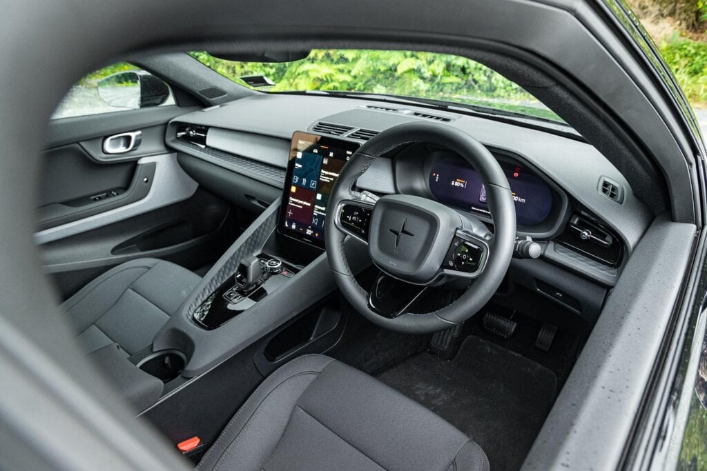 Front interior wide view in the 2024 Polestar 2 Long Range