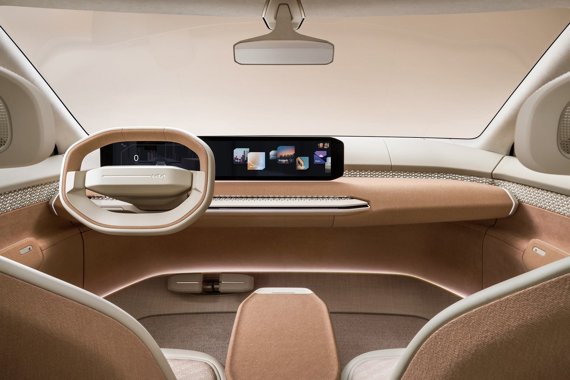 Fairly radical and minimalist interior for the concept car.