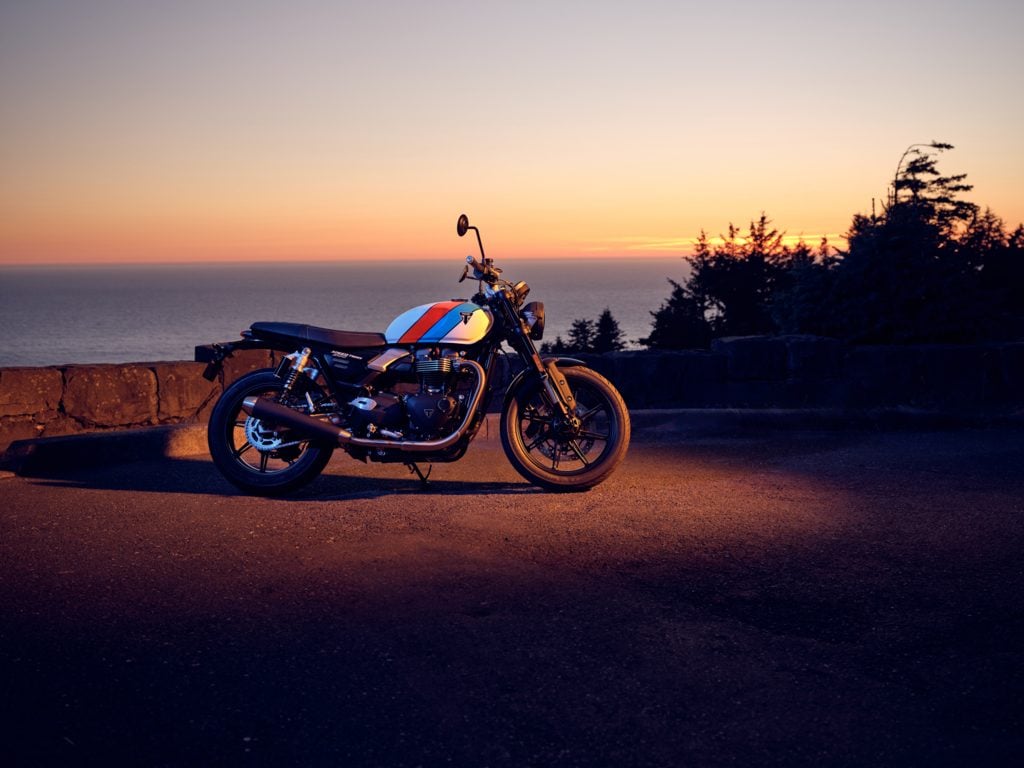 Speed Twin looks good any time but dawn by the coast ain't bad either.