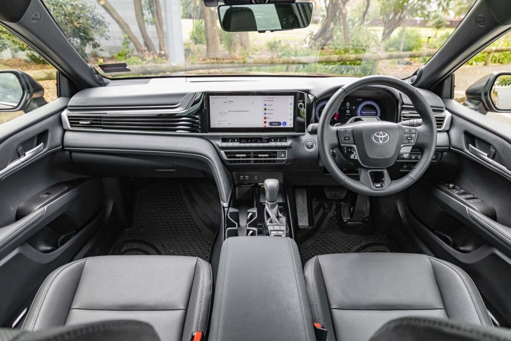 Wide interior shot of the ZR Camry Hybrid 2024