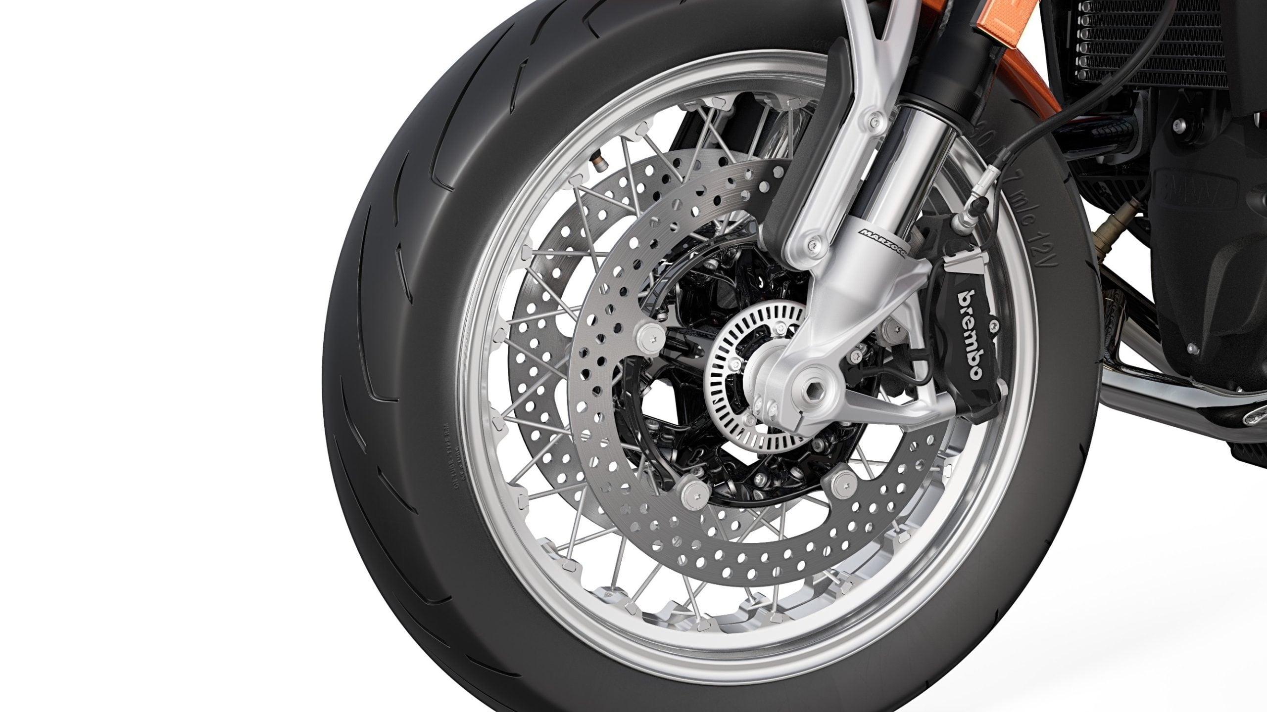It gets serious radial-mount Brembo brakes to wash away all that visual speed.