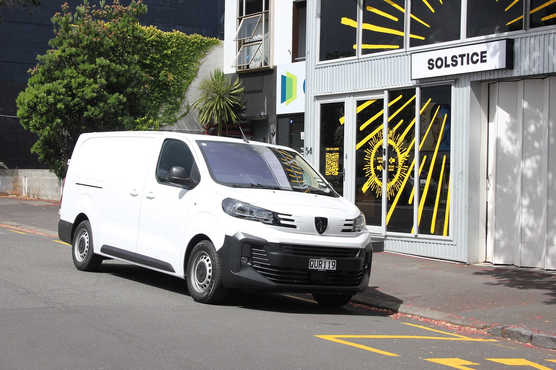 2023 Peugeot e-Partner Long parked up on the street in Auckland NZ