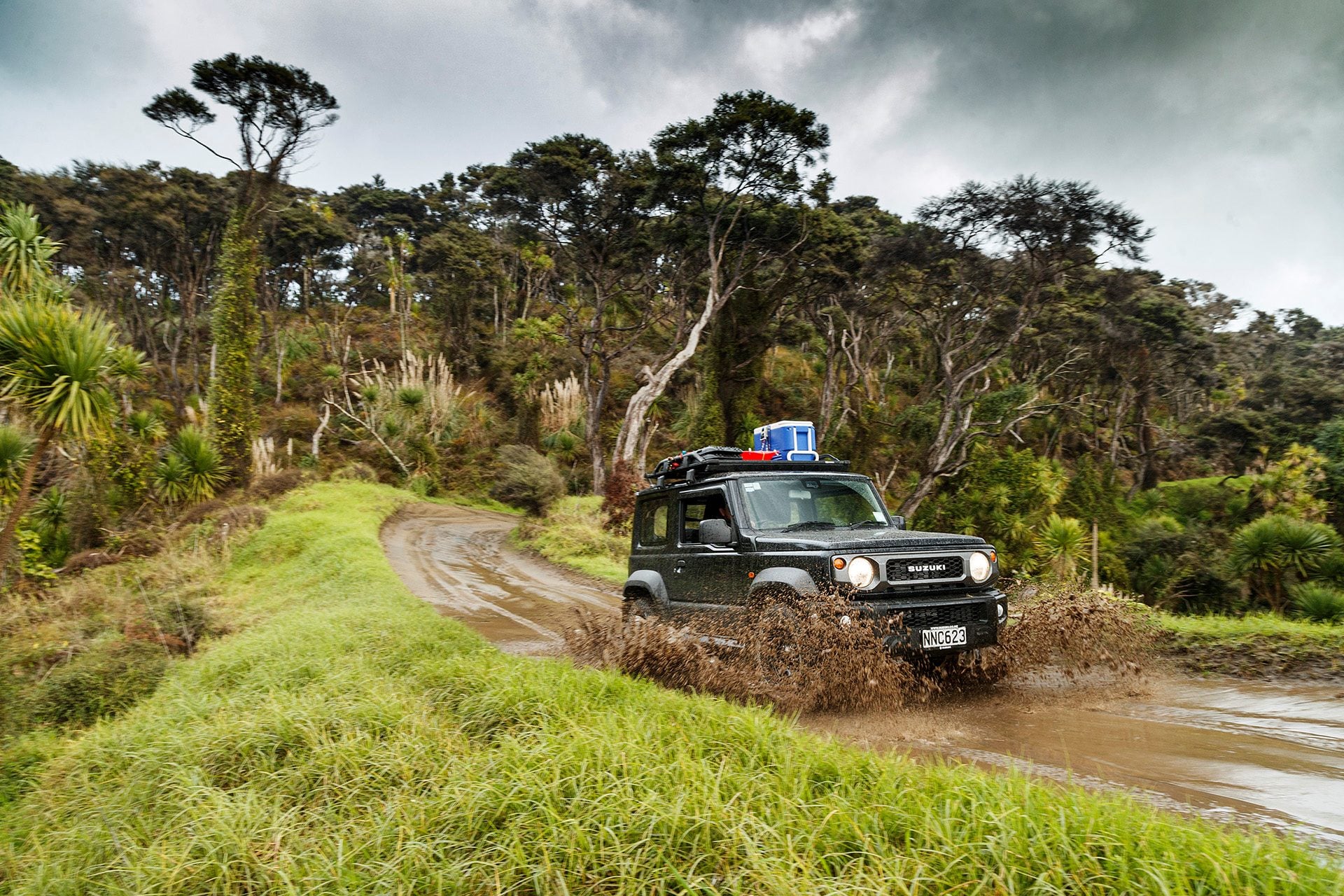 Jimny three-door doing its thing.