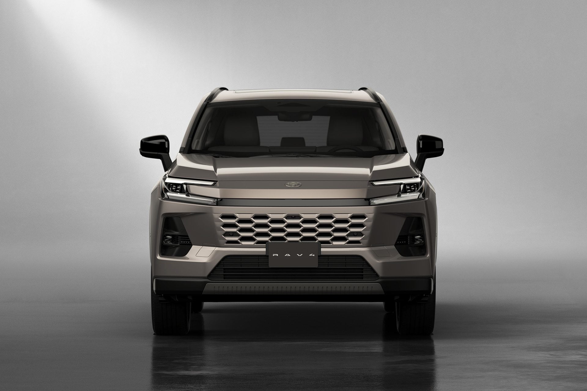 New Toyota RAV4 in grey on white background