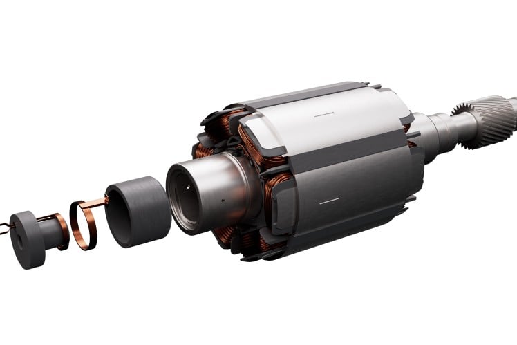 This is the motor ZF has developed that uses no rare earth elements for magnets.