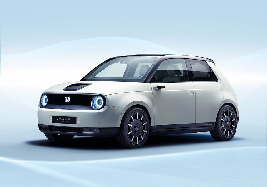 This is the Honda e which the Super EV concept will eventually replace.