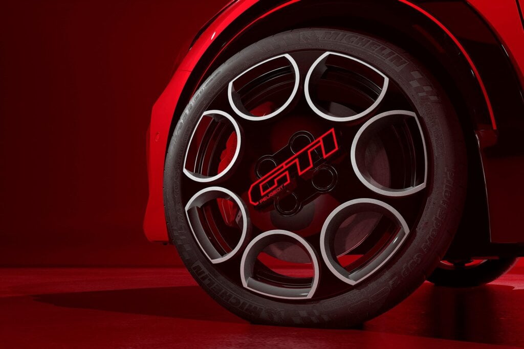 Hole style wheel gives it a retro look.