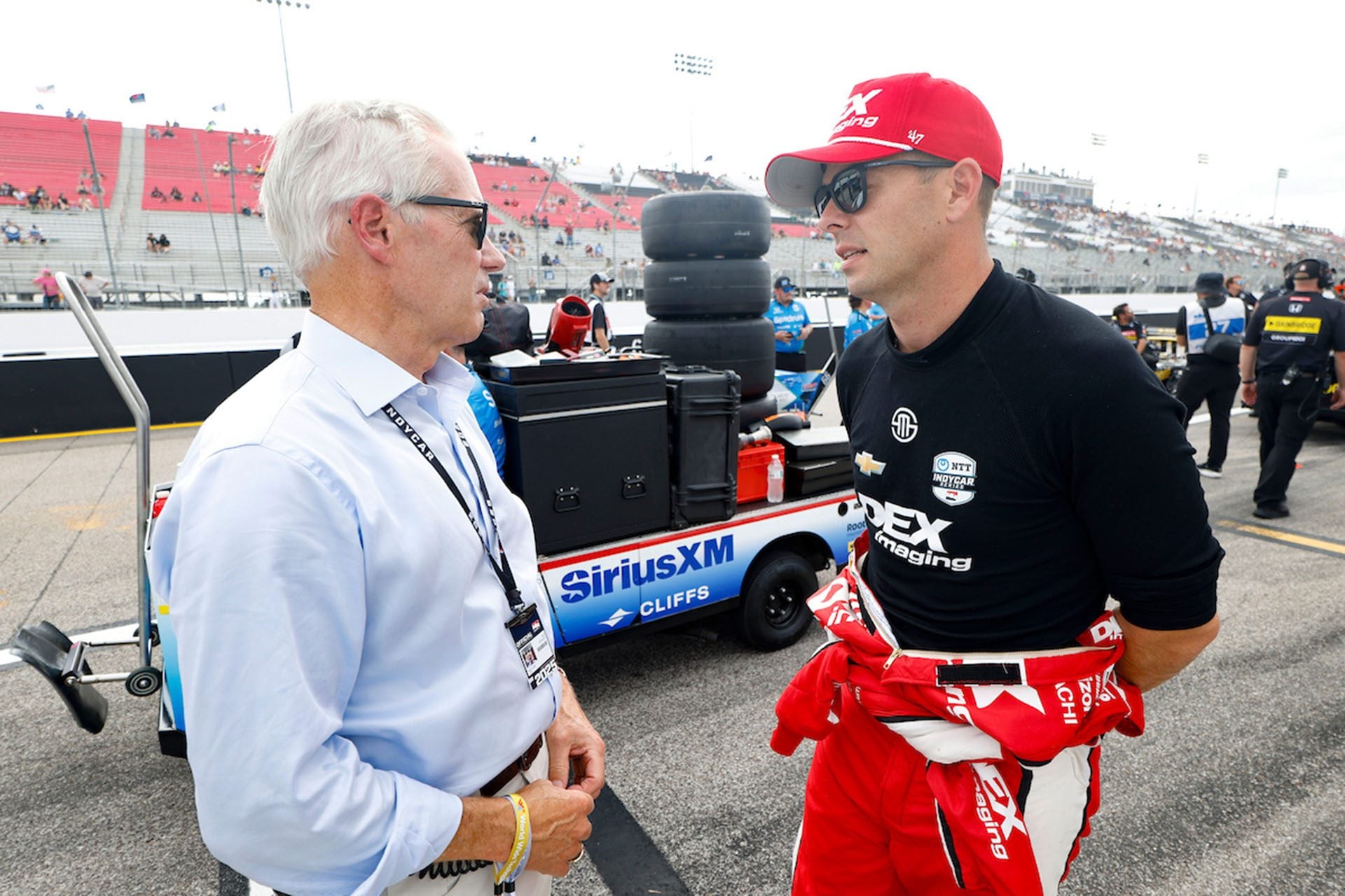 Scott McLaughlin wearing a red hat