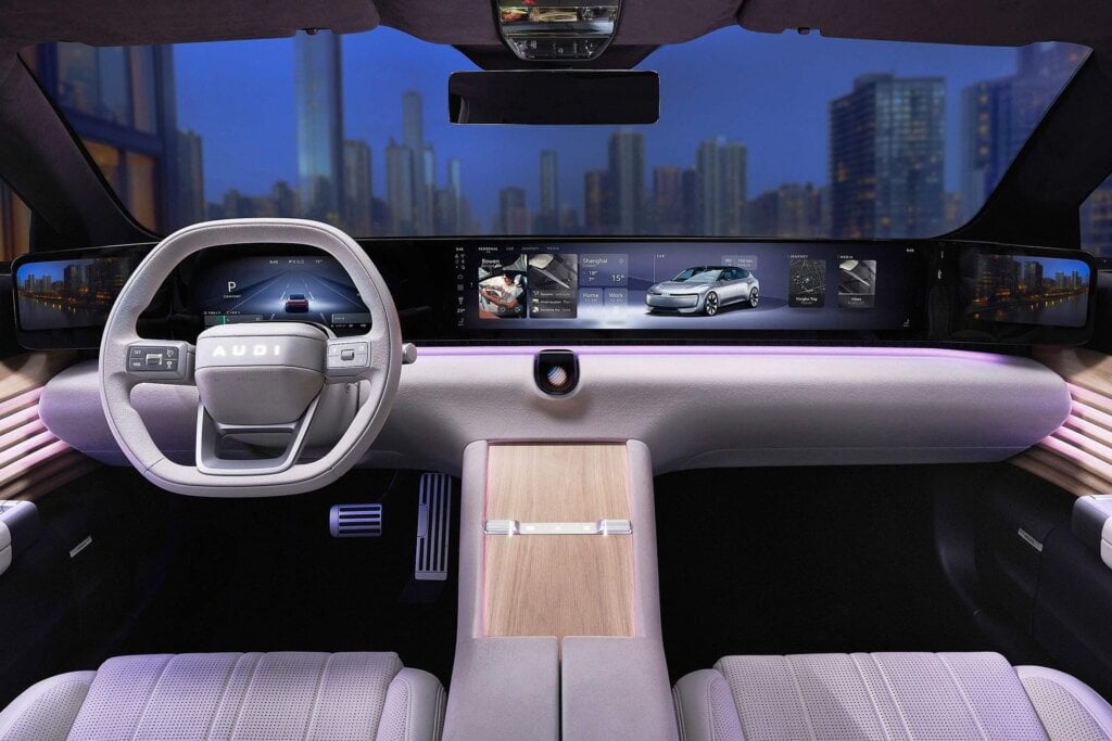 Interior of Audi E Concept of 2024.